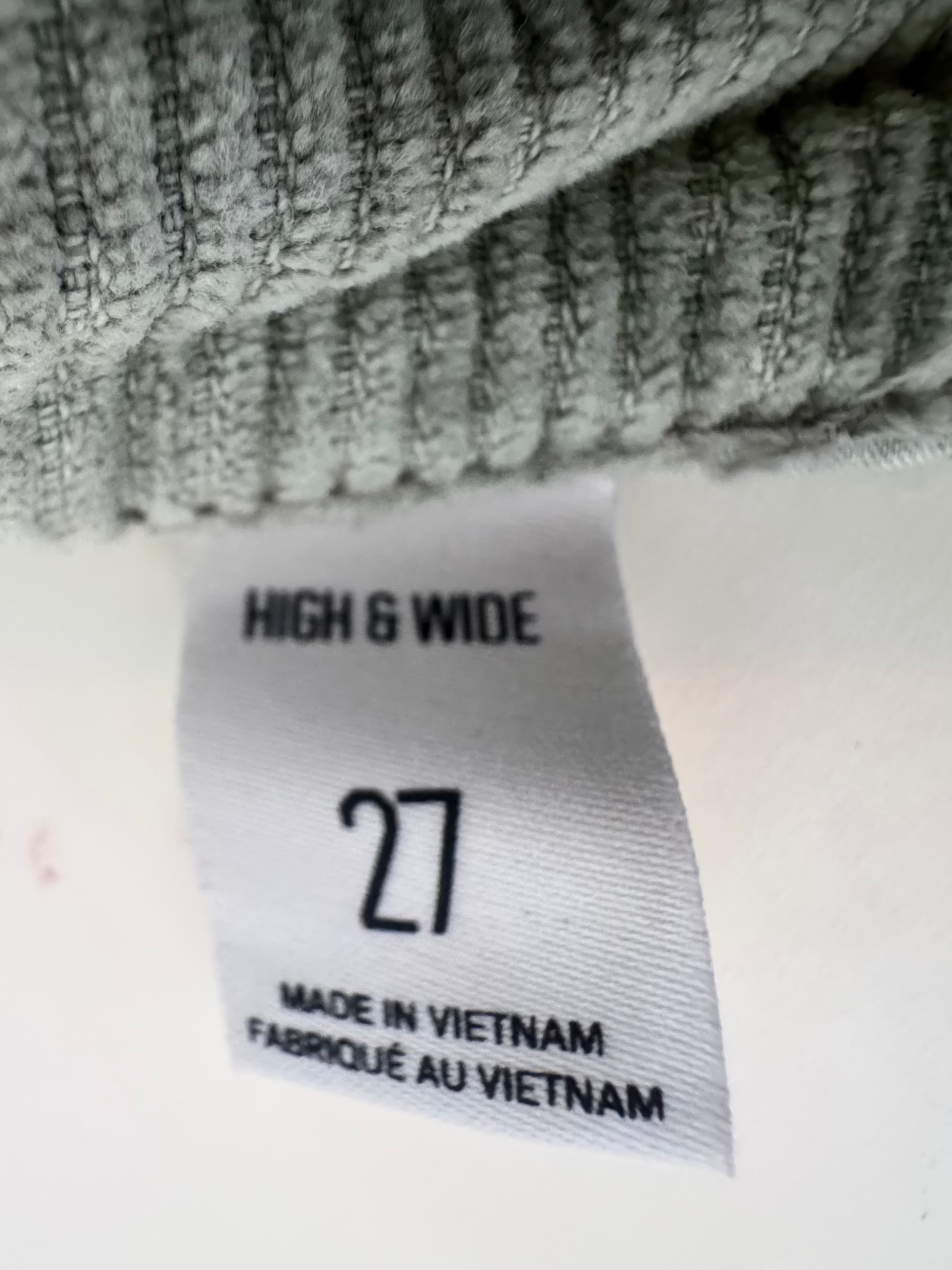 BDG High Rise Wide Leg Corduroy Pants Green Size 27