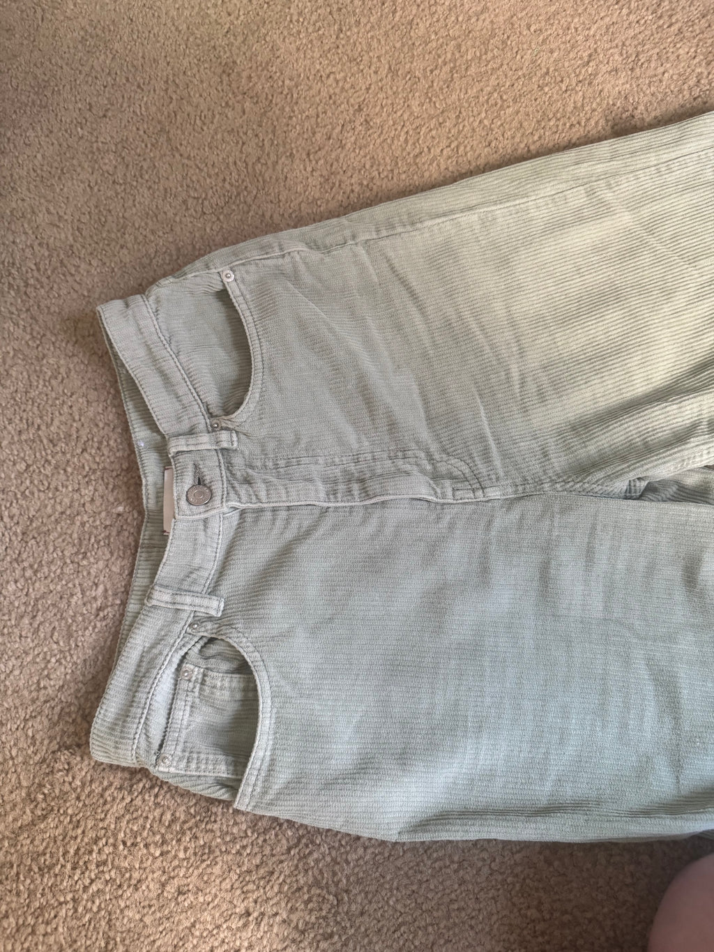 BDG High Rise Wide Leg Corduroy Pants Green Size 27
