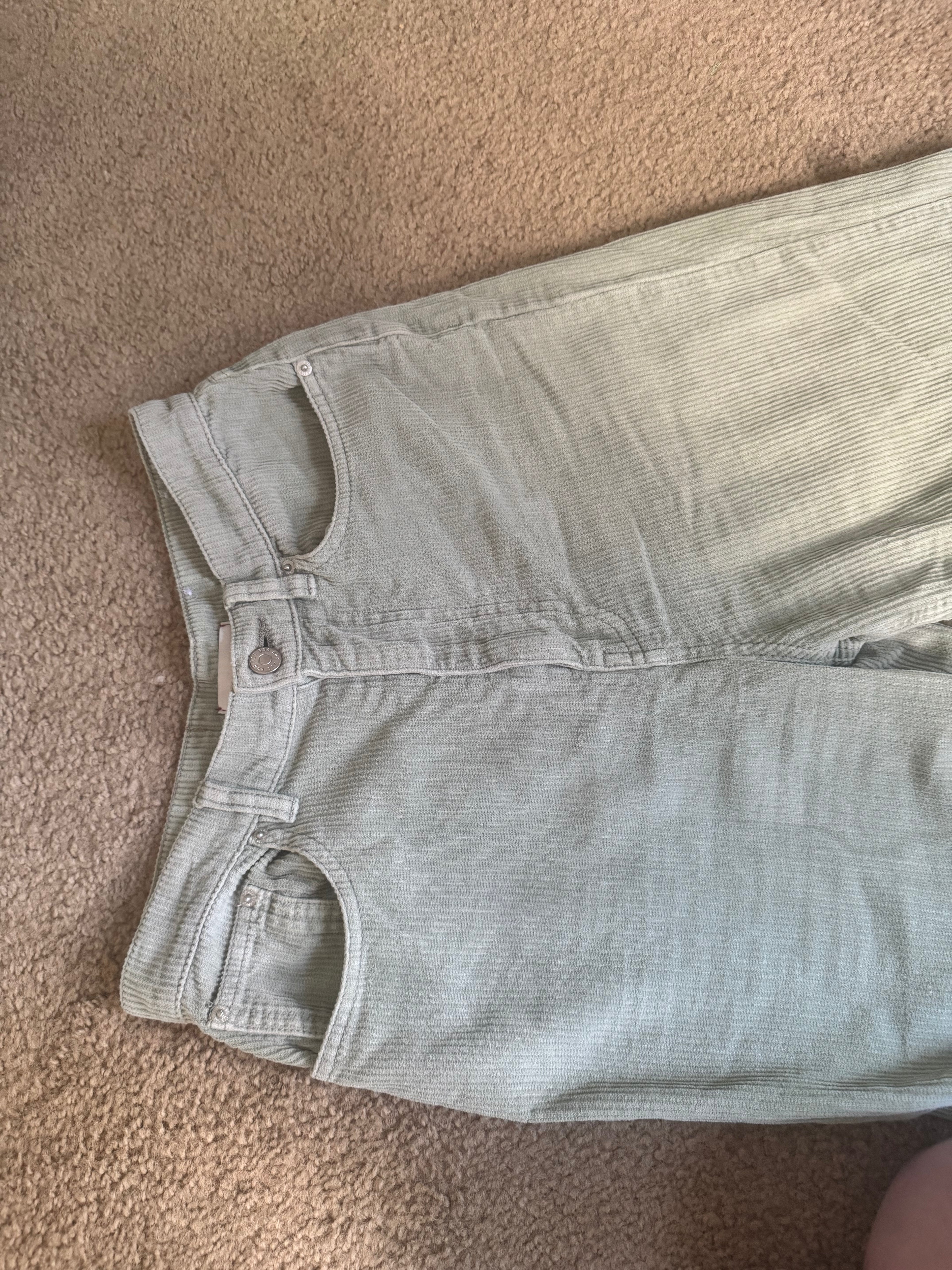 BDG High Rise Wide Leg Corduroy Pants Green Size 27