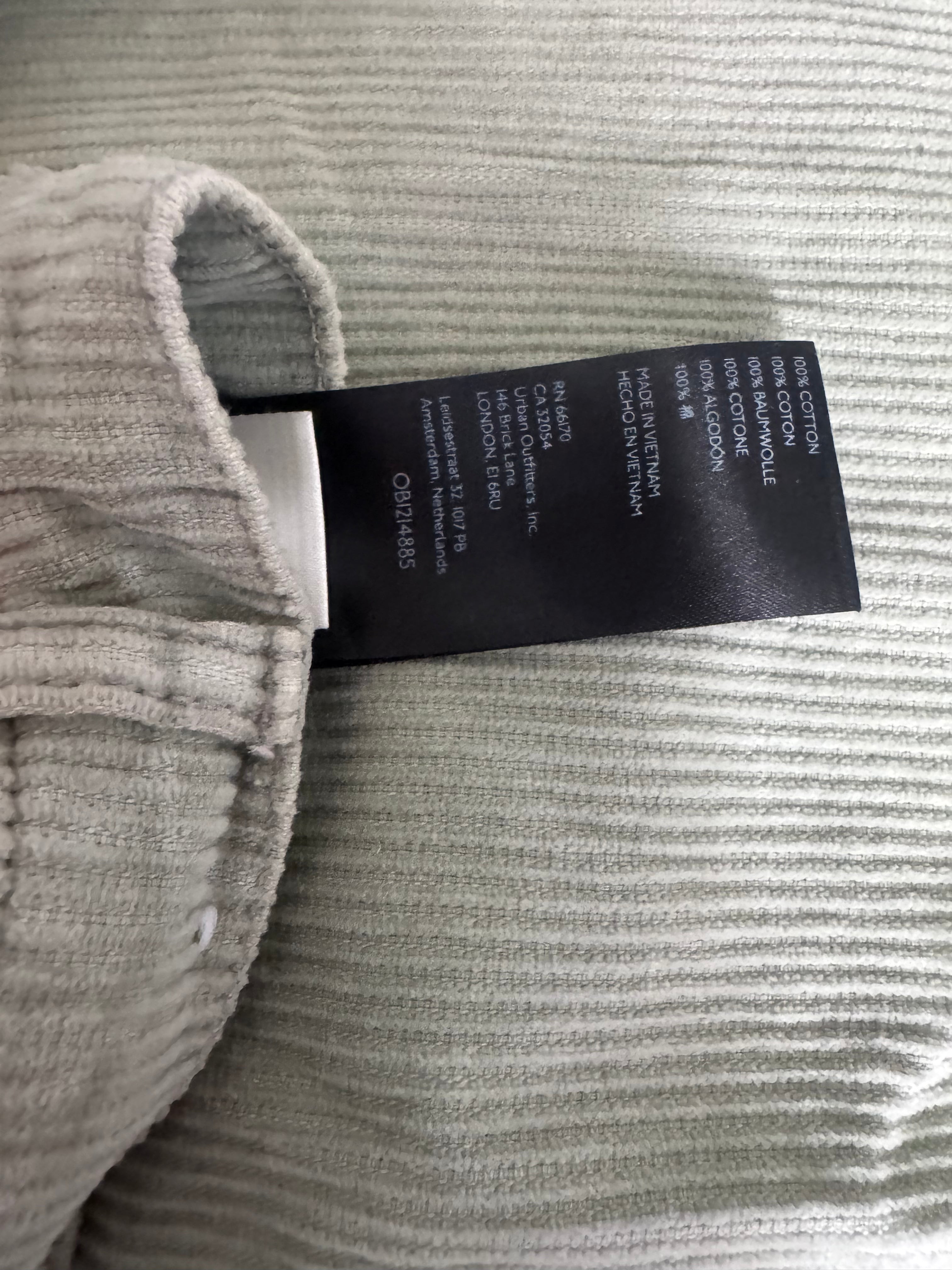 BDG High Rise Wide Leg Corduroy Pants Green Size 27